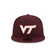 Virginia Tech New Era 5950 VT Logo Flat Bill Fitted Hat